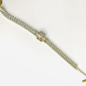 White stone stainless bracelet