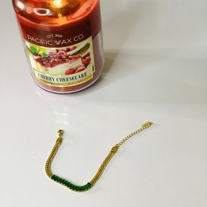 Green stones premium stainless bracelet