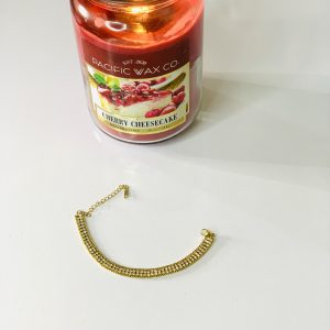 Delicate white stone bracelet