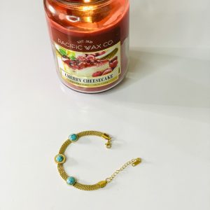 Sea green stones smash  bracelet