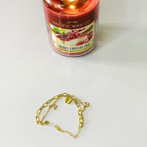 2 layers butterfly stainless bracelet