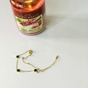 Double layer emerald bracelet