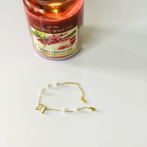 Pearl butterfly bracelet